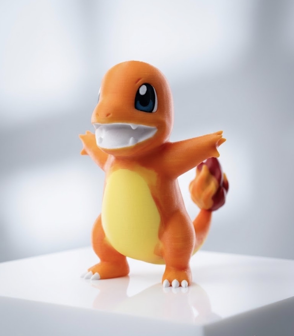 Hand-painted fire dragon figure