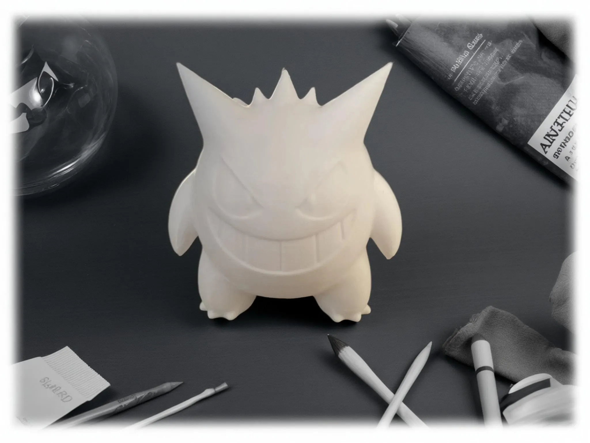 Paint Your Own Chibi Monster Kit — 4 Fantasy Figures with Paint Set & Brush