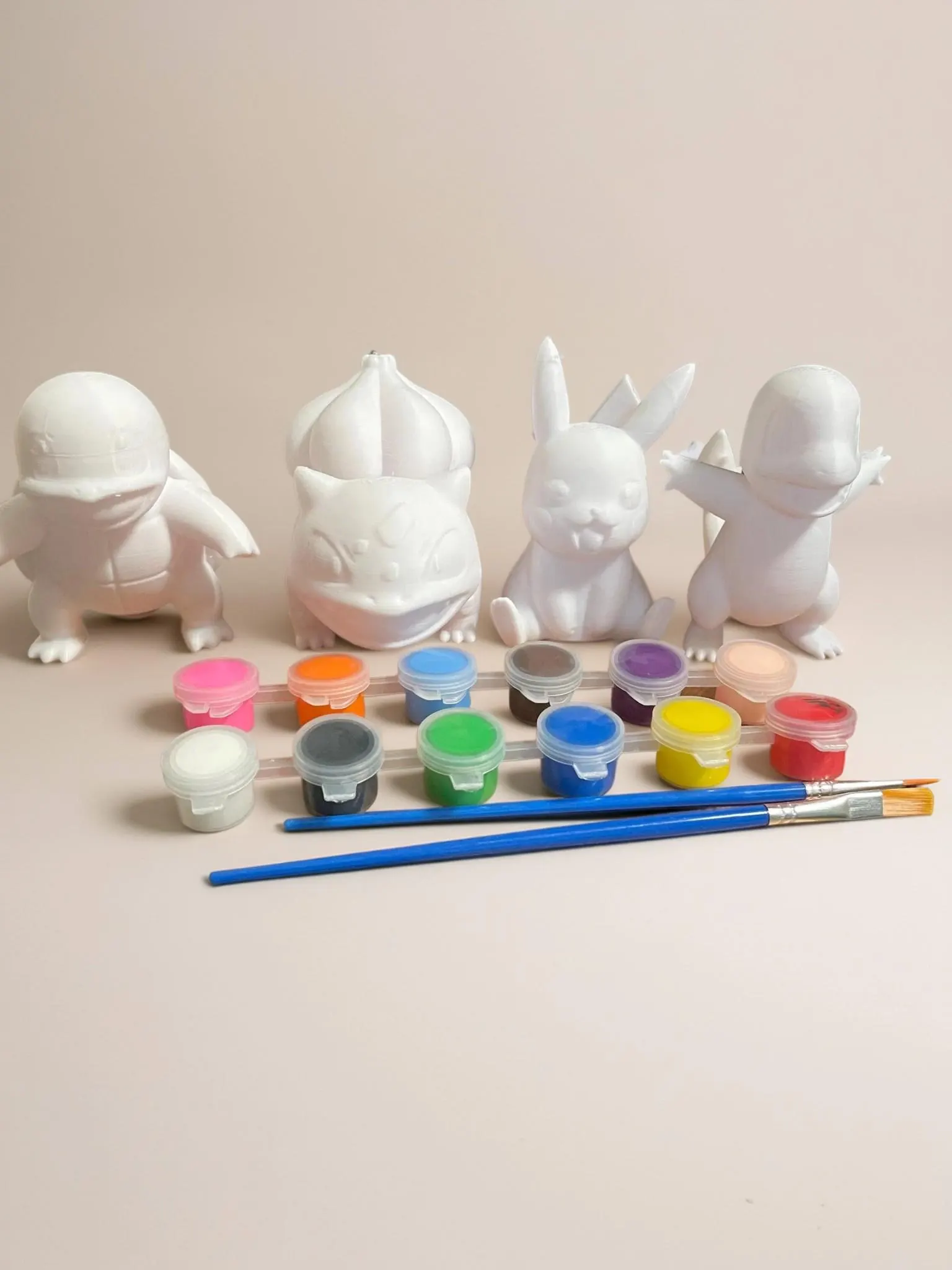 Paint Your Own Elemental Monster Kit — 4 Figures with Paints & Brushes